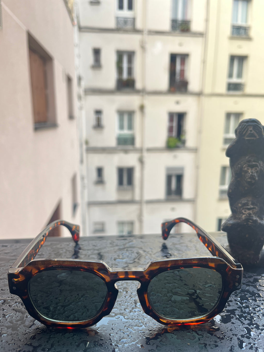 Lunettes Soleil Rétro Écaille Tortue Verres Verts | Vintage Arrondi