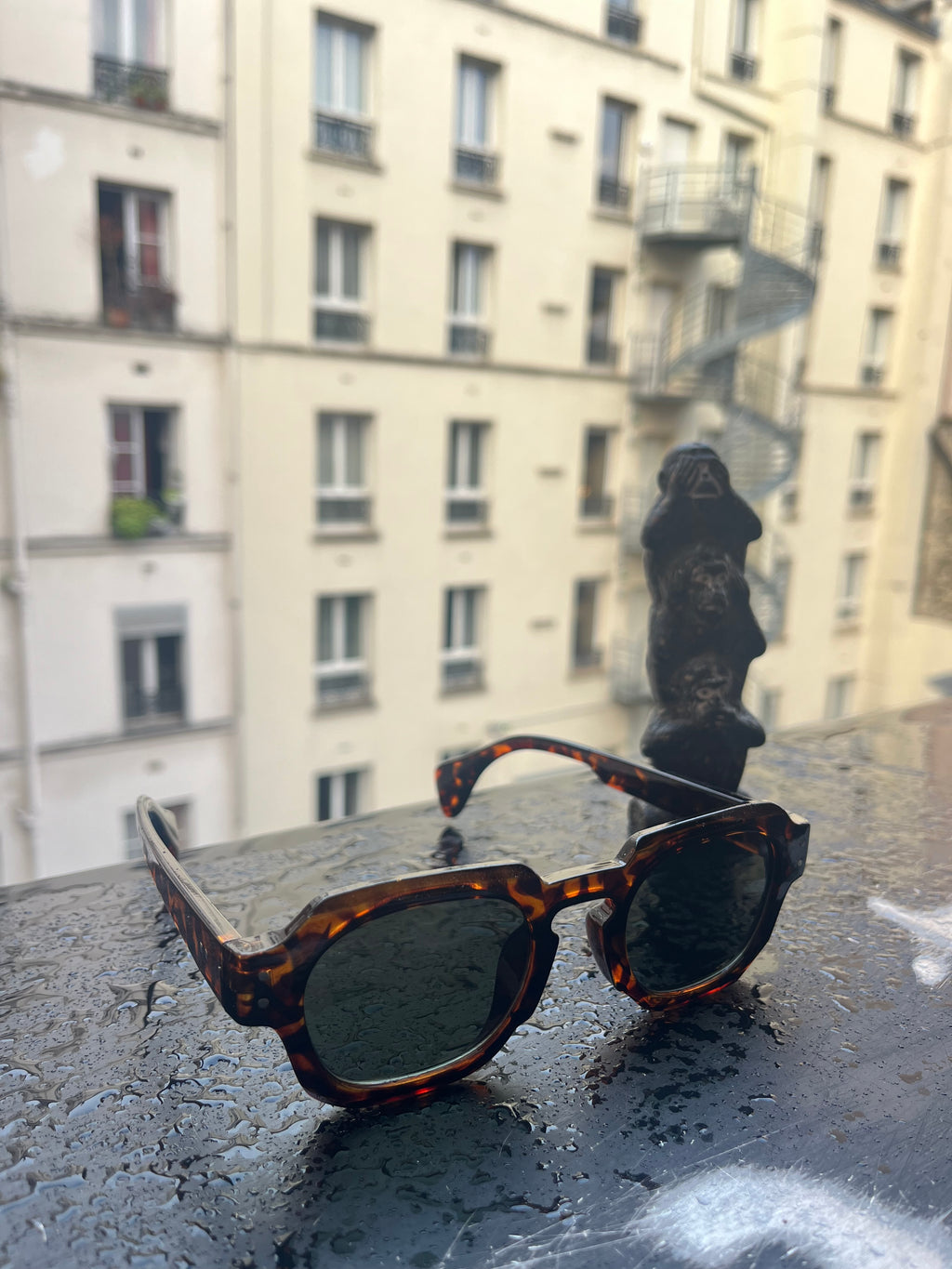 Lunettes Soleil Rétro Écaille Tortue Verres Verts | Vintage Arrondi