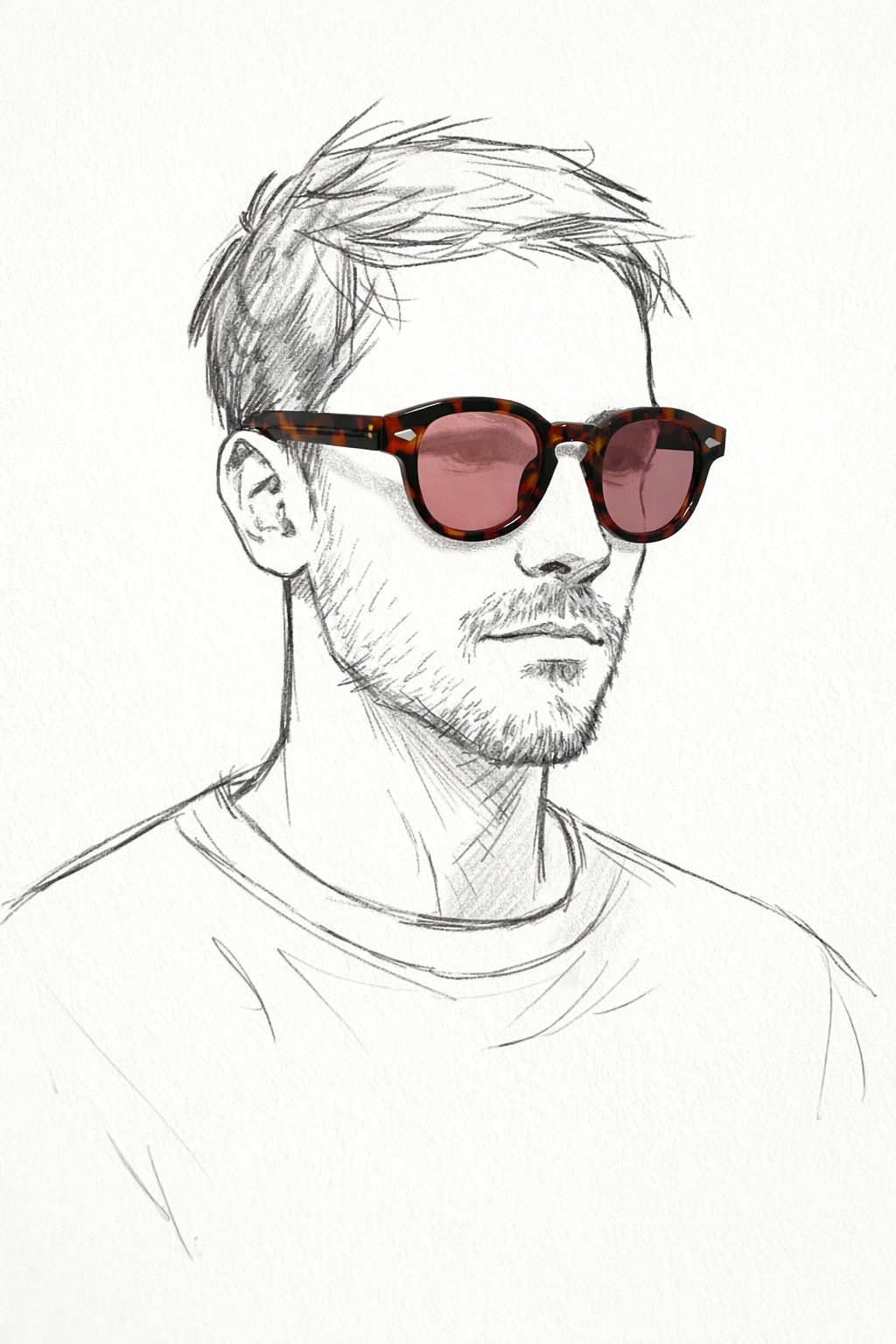 Lunettes Rondes Vintage – Verres Rouges