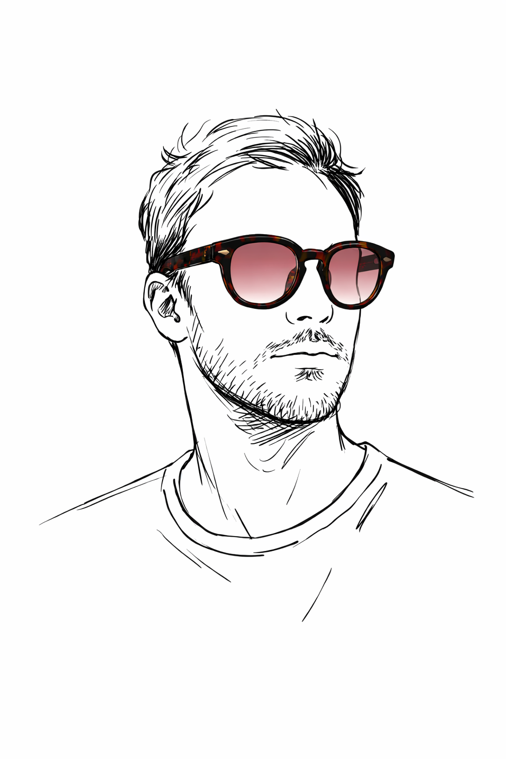 Lunettes Rondes Vintage – Verres Rouges