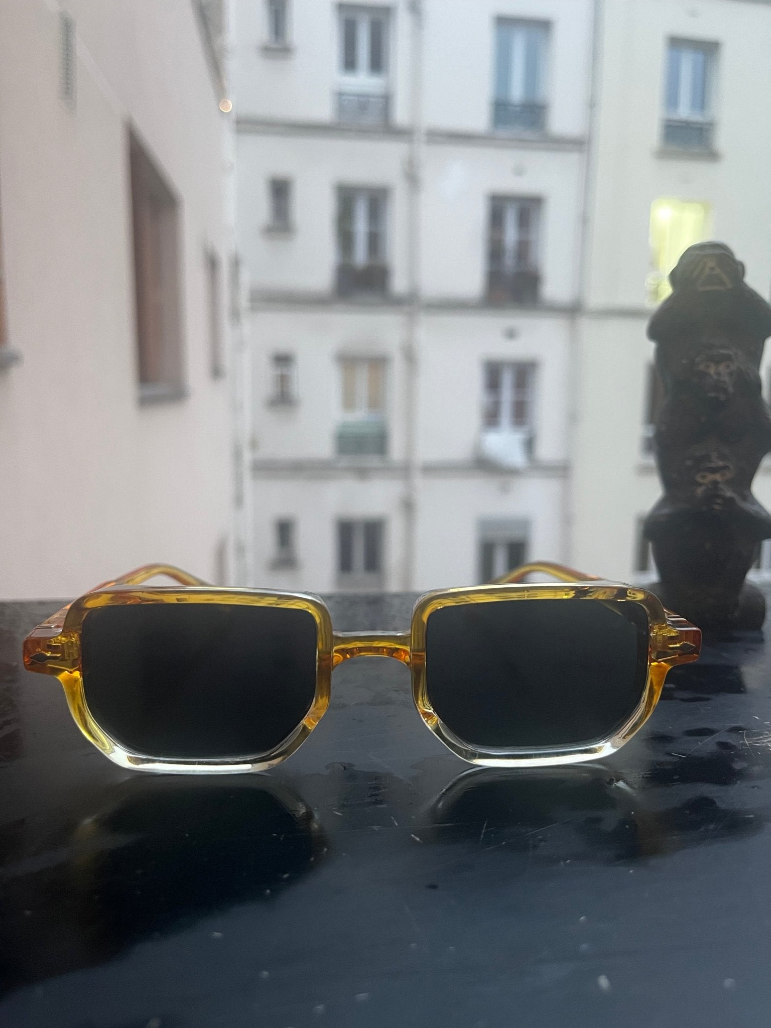 Lunettes Rectangulaires Transparentes – Orange / Jaune - Myllem