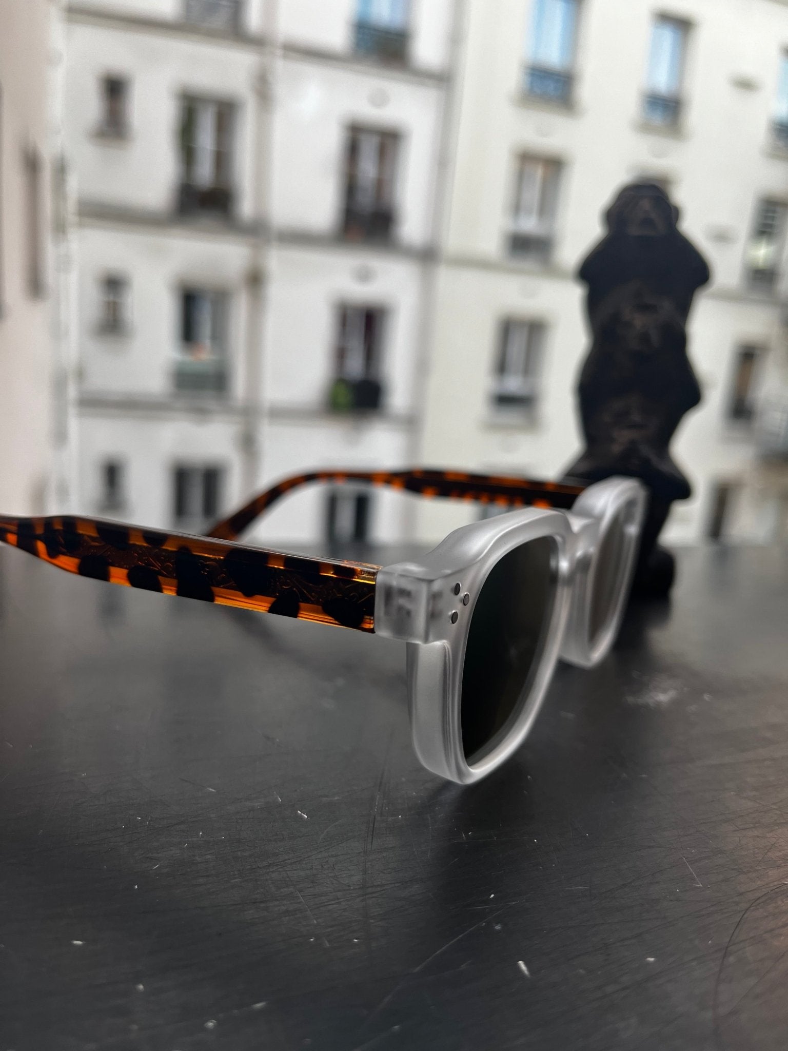 Lunettes Soleil Rétro Carrées Transparent Verres Noirs | Vintage - Myllem
